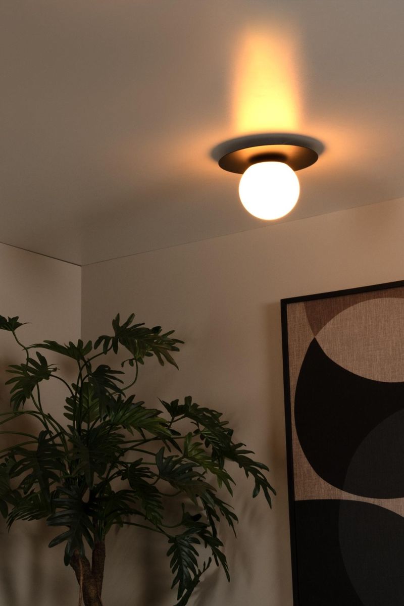 Lucide TRICIA - Zapustené stropné svietidlo - Ø 25 cm - 1xE27 - Čierne